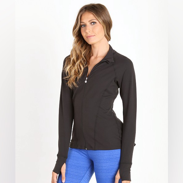 Beyond Yoga Peplum Back Jacket In Black Size Xs